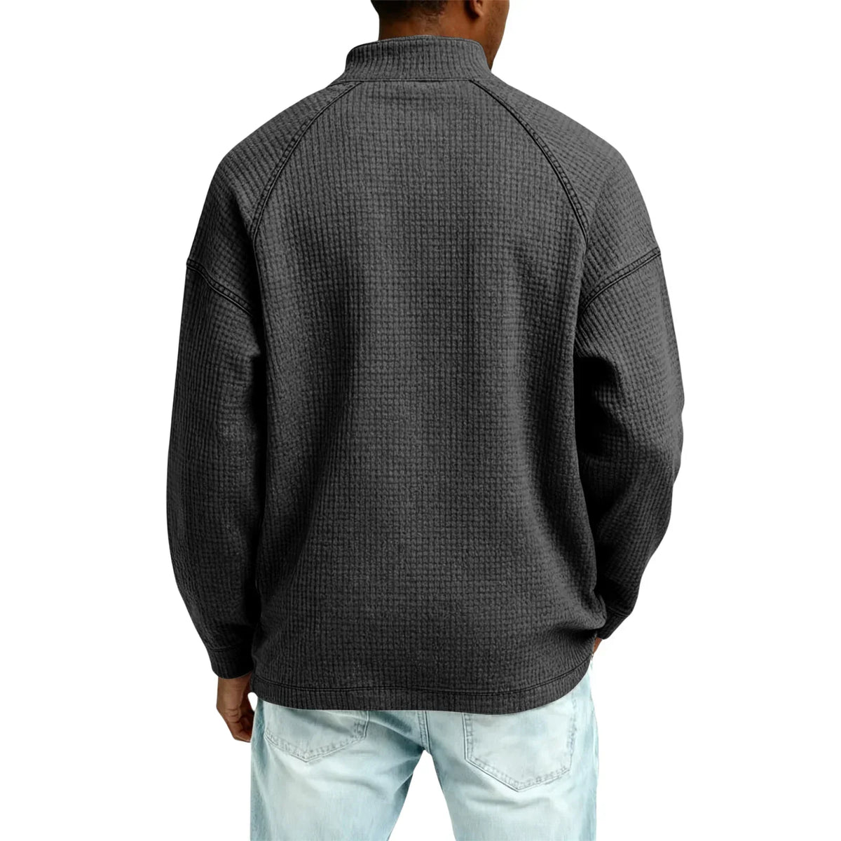 Dexter | Textured Half Zip Sweater