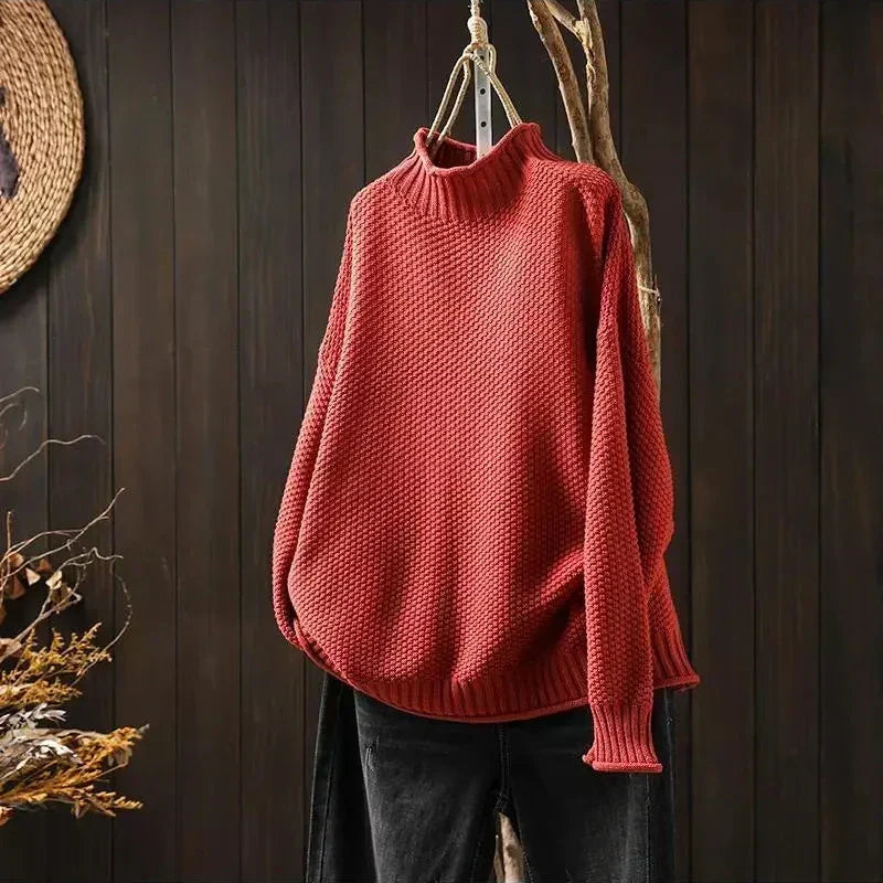 Sereia | Soft Mock Neck Knit Sweater