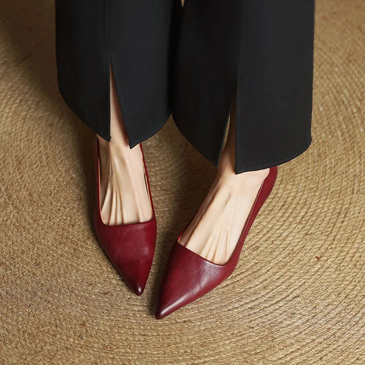 Adalyn | Elegant Pointed Toe Kitten Heels