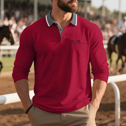 Kendrix | Long Sleeve Pocket Polo Shirt