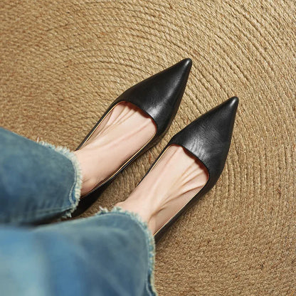 Adalyn | Elegant Pointed Toe Kitten Heels
