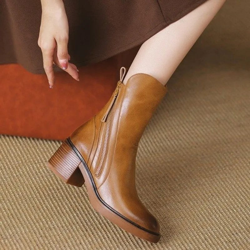 Lilias | Classic Zip Detail Ankle Boots