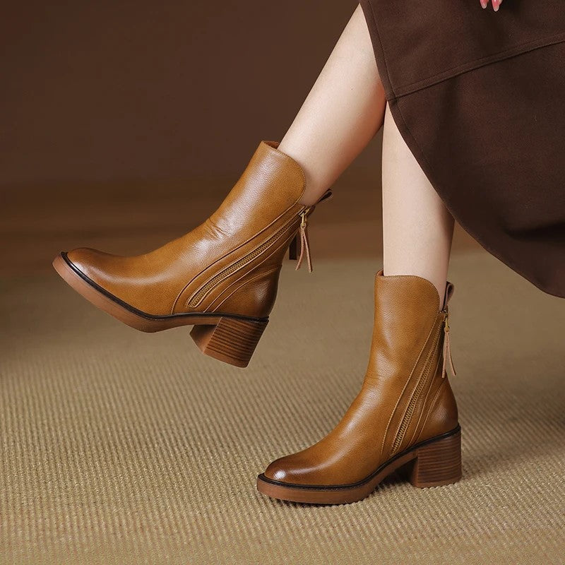 Lilias | Classic Zip Detail Ankle Boots