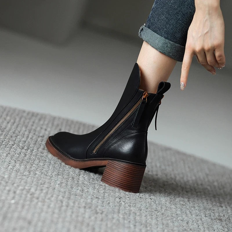Lilias | Classic Zip Detail Ankle Boots