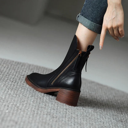Lilias | Classic Zip Detail Ankle Boots