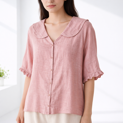 Dovelle | Vintage Collar Everyday Blouse