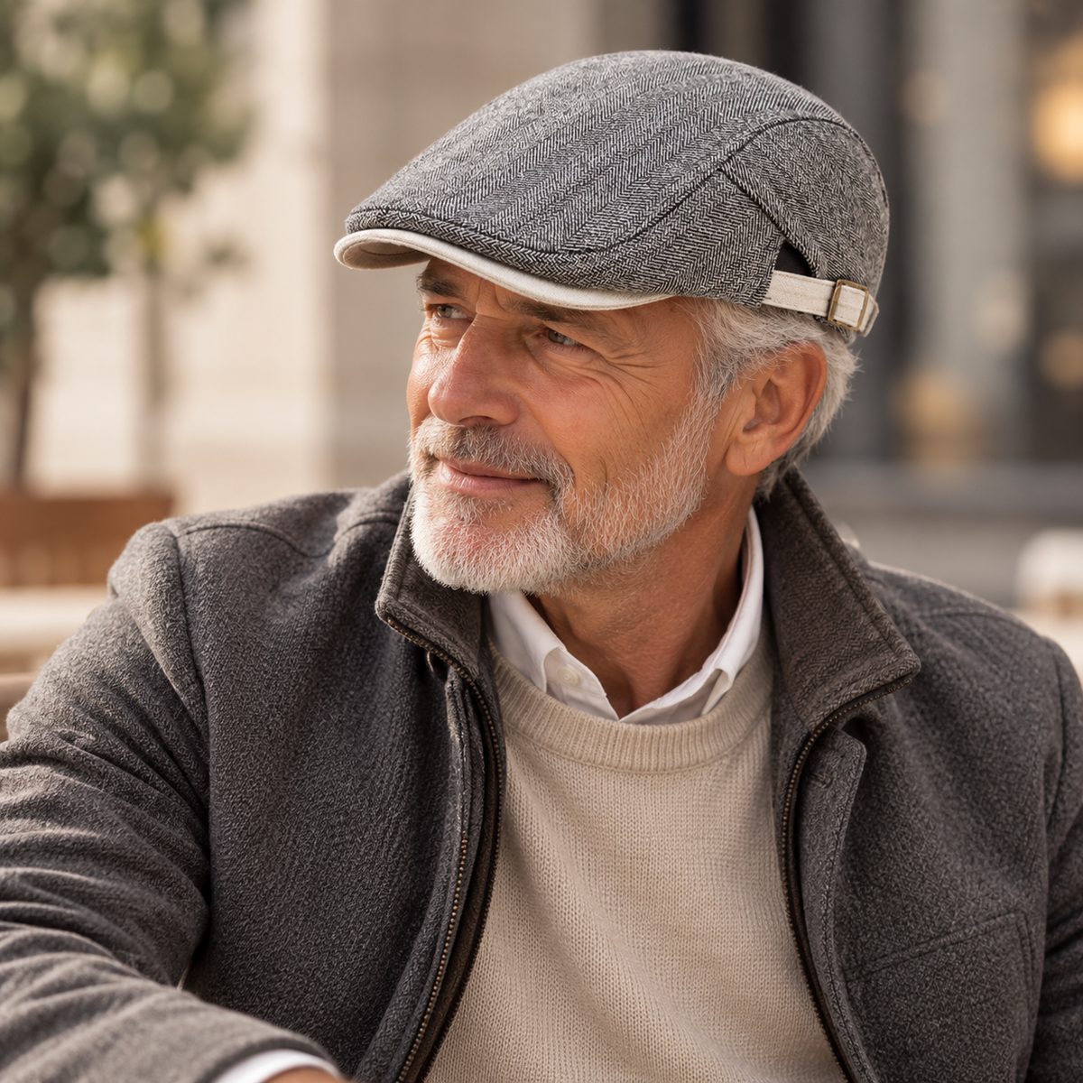 Cyril | Traditional Herringbone Flat Cap