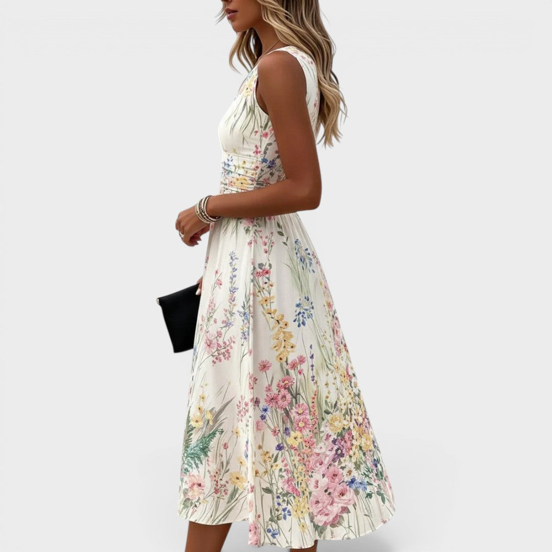 Rosalina | Wildflower Print Midi Dress