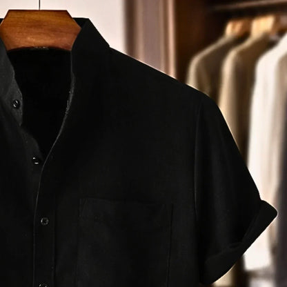 Harlan | Textured Stand Collar Summer Shirt