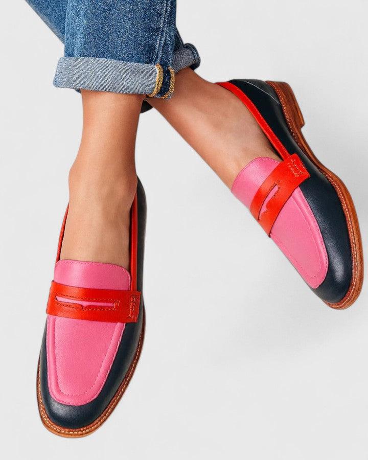 Corvaline | Color Block Penny Loafers