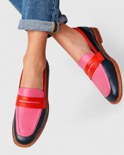 Corvaline | Color Block Penny Loafers