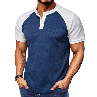 Brooks | Contrast Raglan Henley Shirt