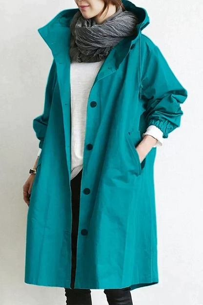 Francine | Button Front Hooded Jacket