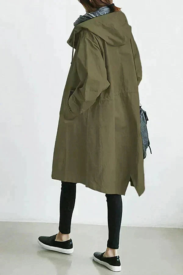 Francine | Button Front Hooded Jacket