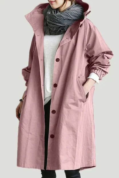 Francine | Button Front Hooded Jacket