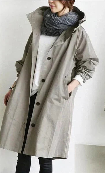 Francine | Button Front Hooded Jacket