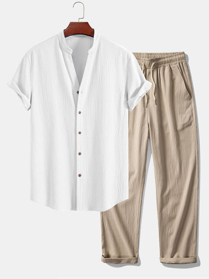 Emeric | Casual Button Shirt Pants Set