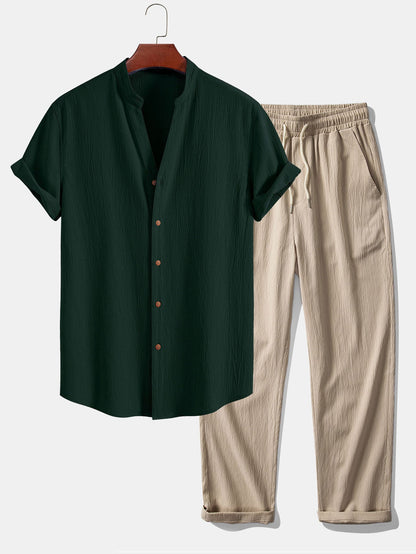 Emeric | Casual Button Shirt Pants Set
