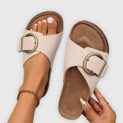 Lysandra | Buckle Strap Slide Sandals