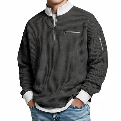 Daven | Casual Half Zip Pocket Sweatshirt