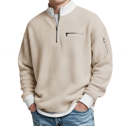 Daven | Casual Half Zip Pocket Sweatshirt