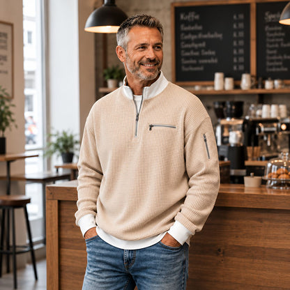 Daven | Casual Half Zip Pocket Sweatshirt