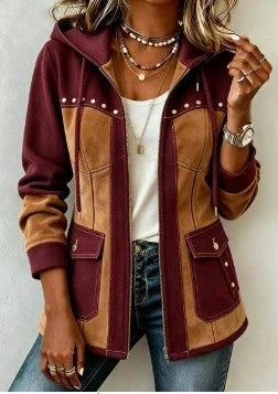 Keturah | Casual Two Tone Hooded Jacket