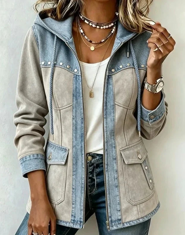 Keturah | Casual Two Tone Hooded Jacket
