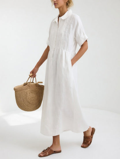 Elyvara | Button Front Maxi Shirt Dress