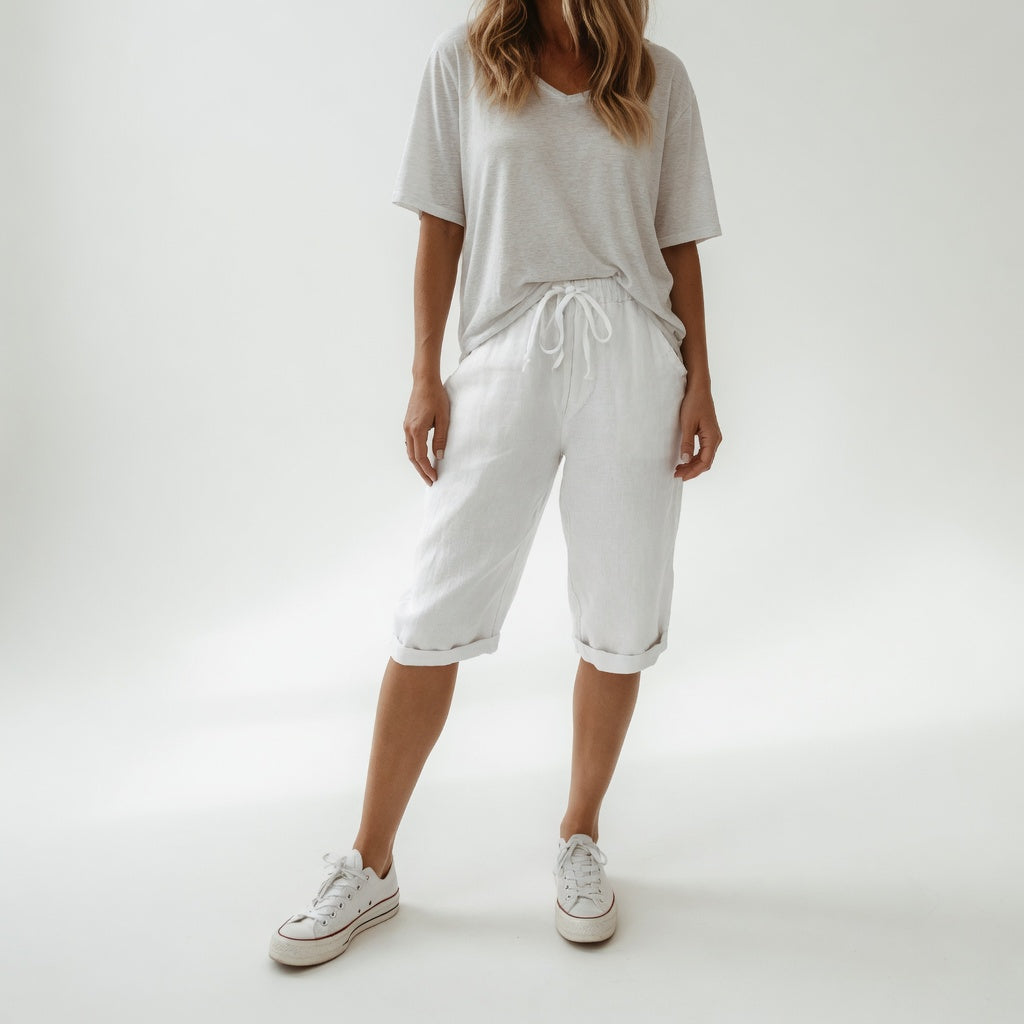 Solmira | Drawstring Capri Trousers