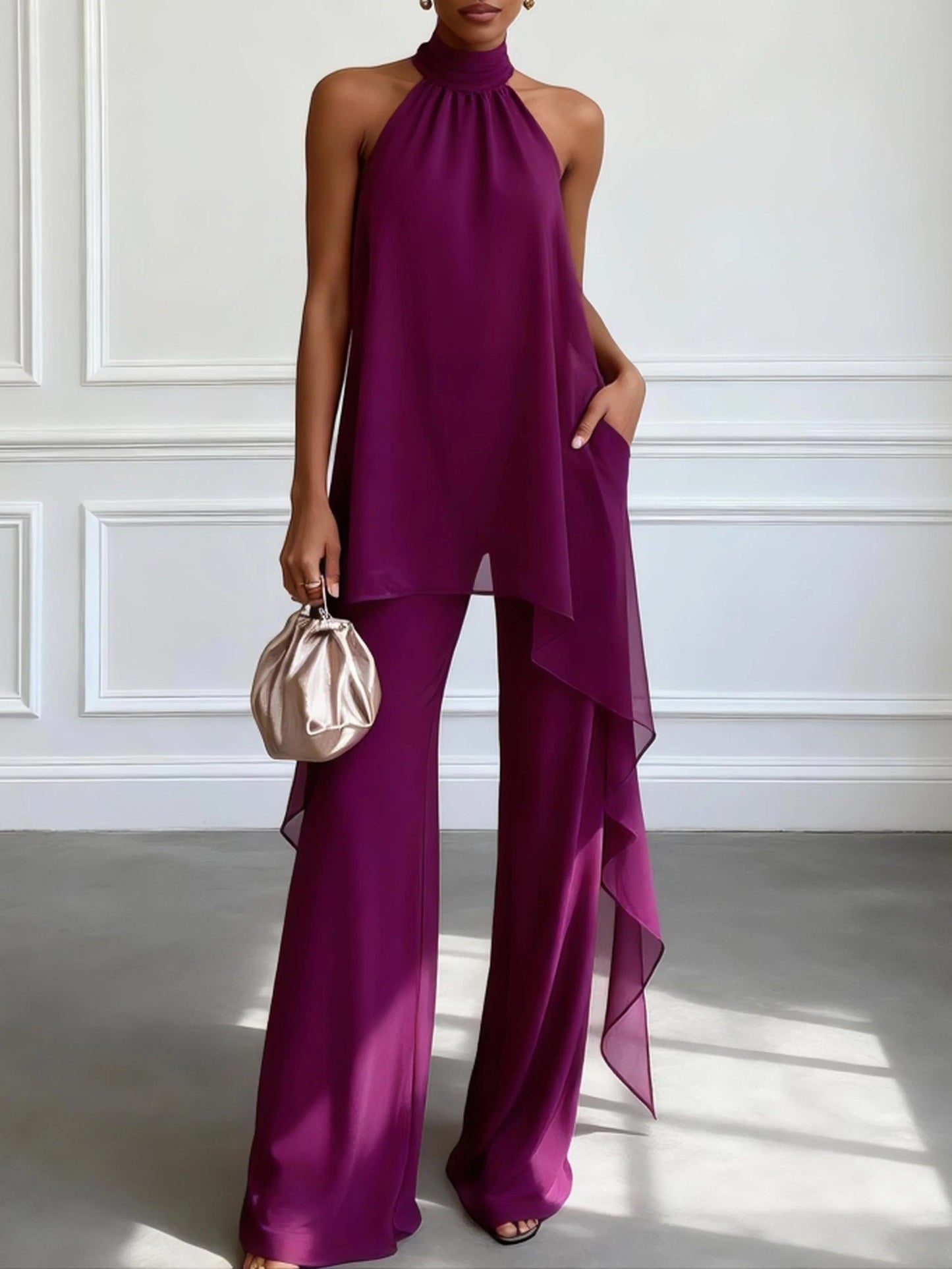 Virellara | Halter Flowing Two Piece Set