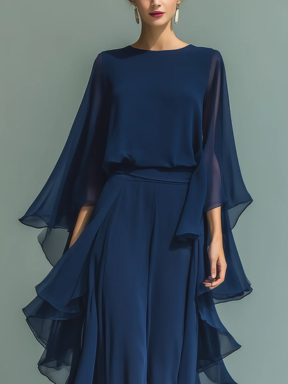 Avanelle | Layered Chiffon Evening Jumpsuit