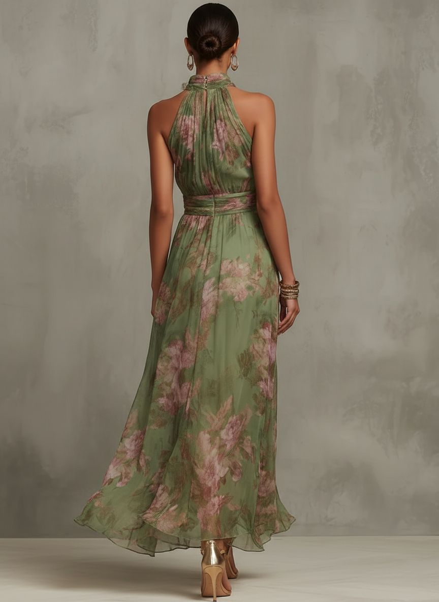 Valentina | Floral Halter Maxi Dress