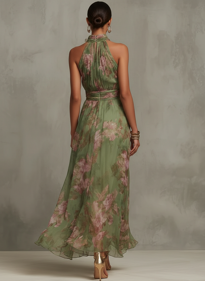Valentina | Floral Halter Maxi Dress