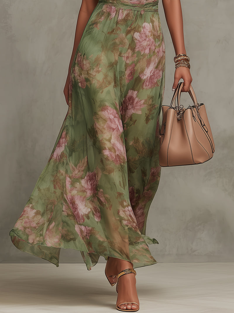 Valentina | Floral Halter Maxi Dress