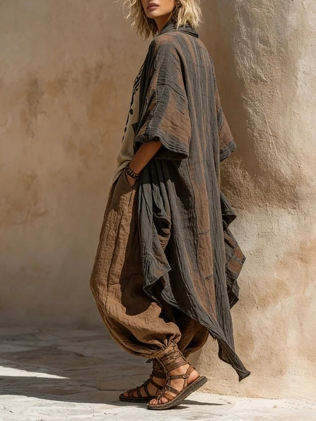 Zafira | Boho Embroidered Three Piece Set