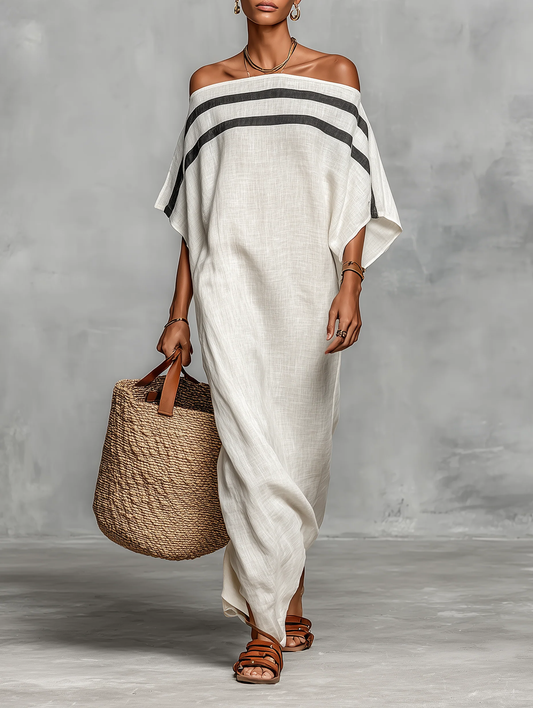 Lysiane | Minimalist Linen Kaftan Dress