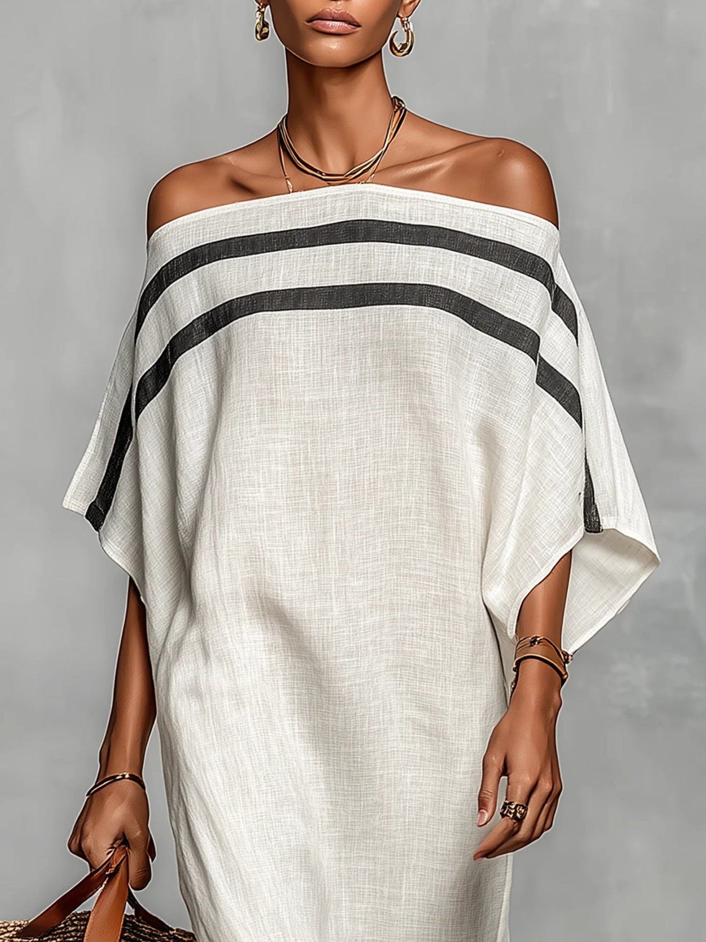 Lysiane | Minimalist Linen Kaftan Dress