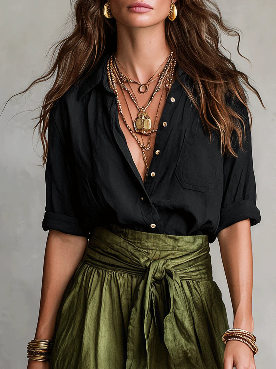 Vaeloryn | Tie Waist Two Piece Set