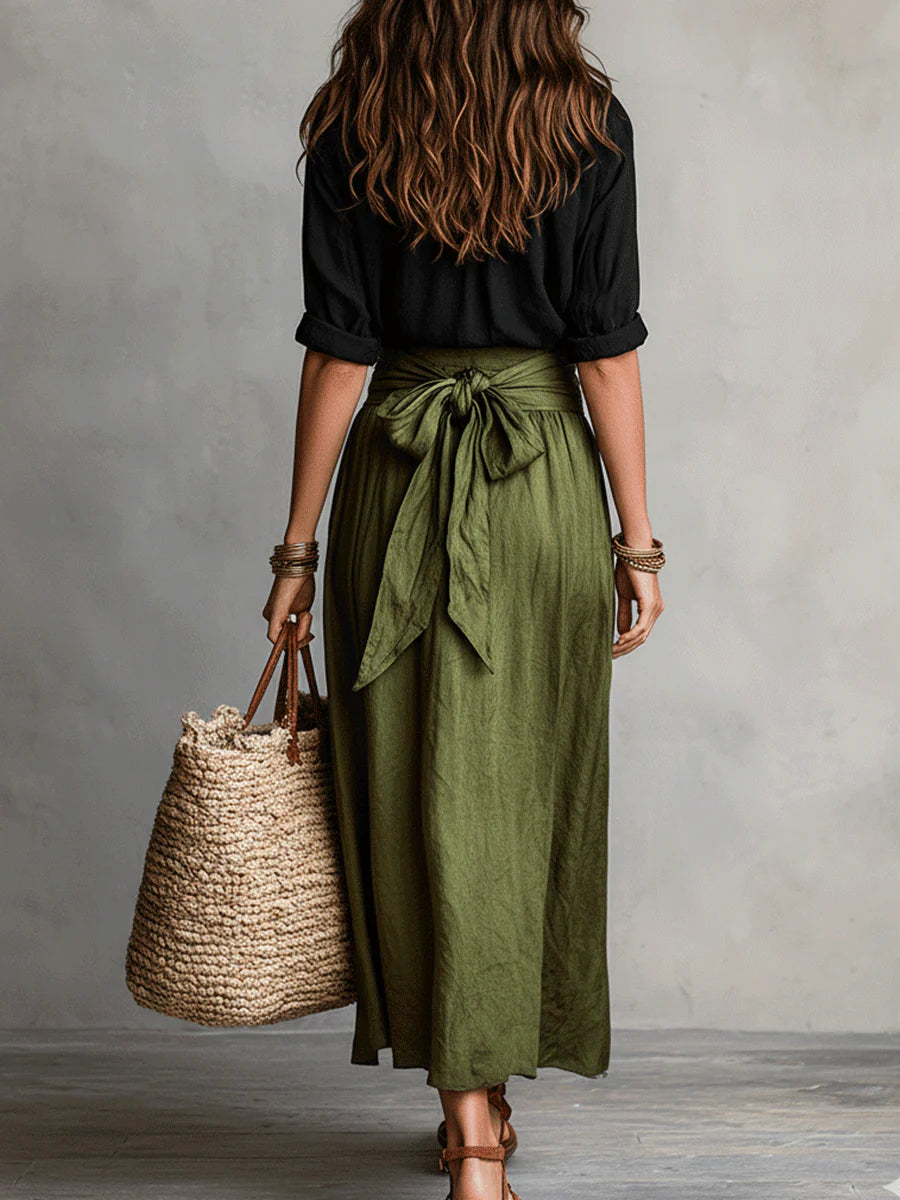 Vaeloryn | Tie Waist Two Piece Set