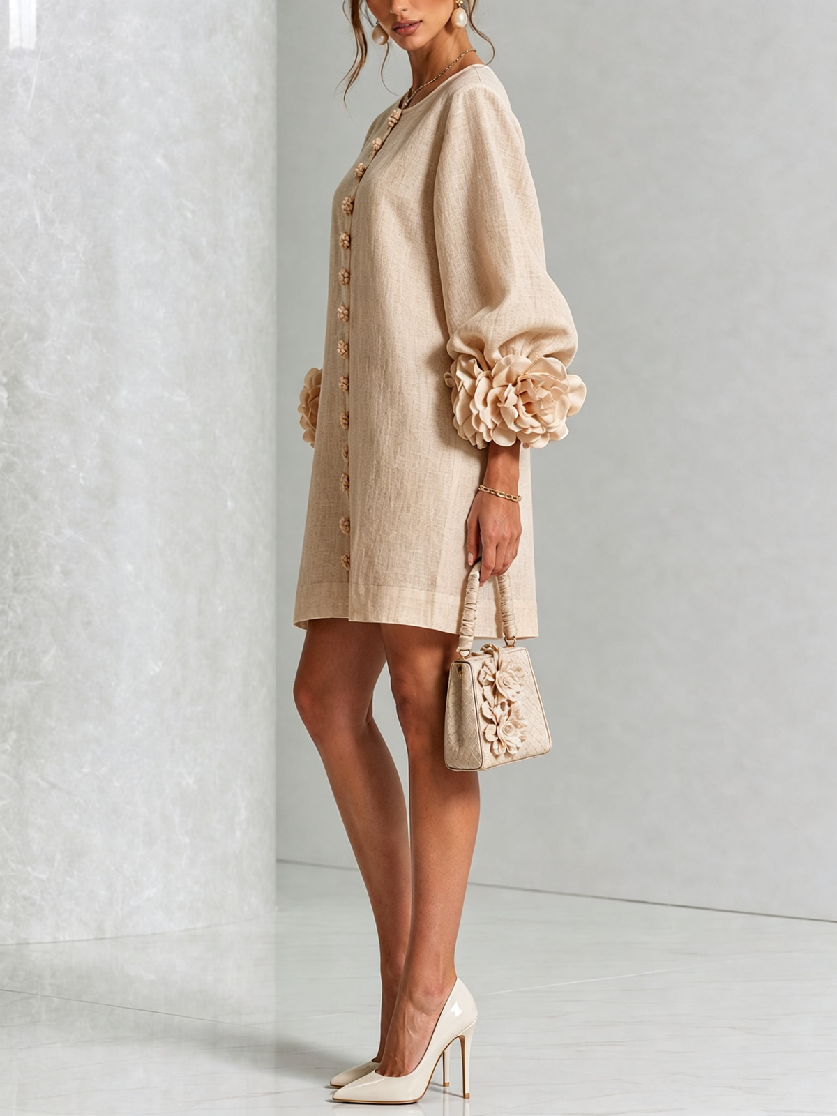 Briovelle | Statement Sleeve Shift Dress
