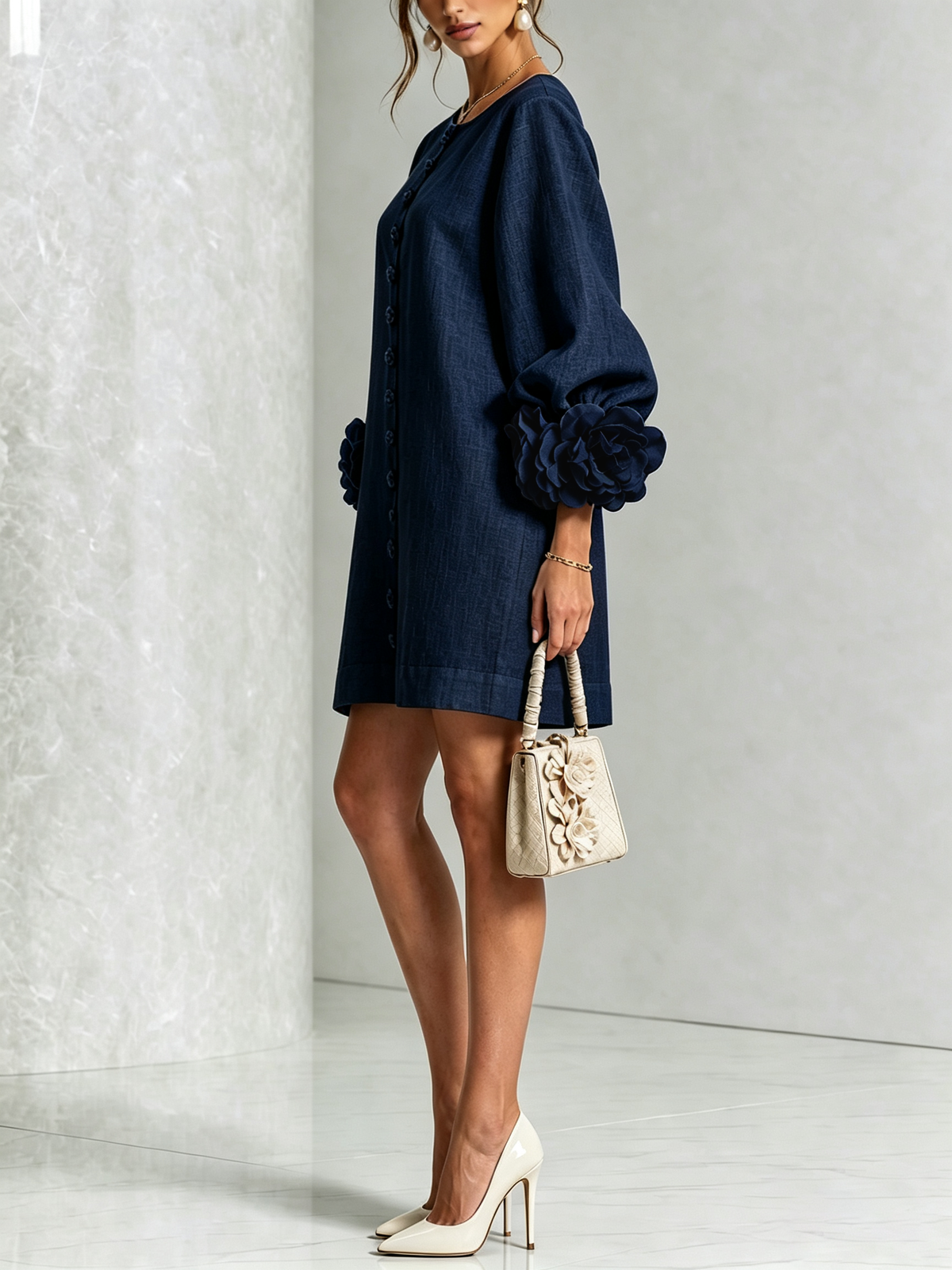 Esmirelle | Botanical Cuff Shift Dress