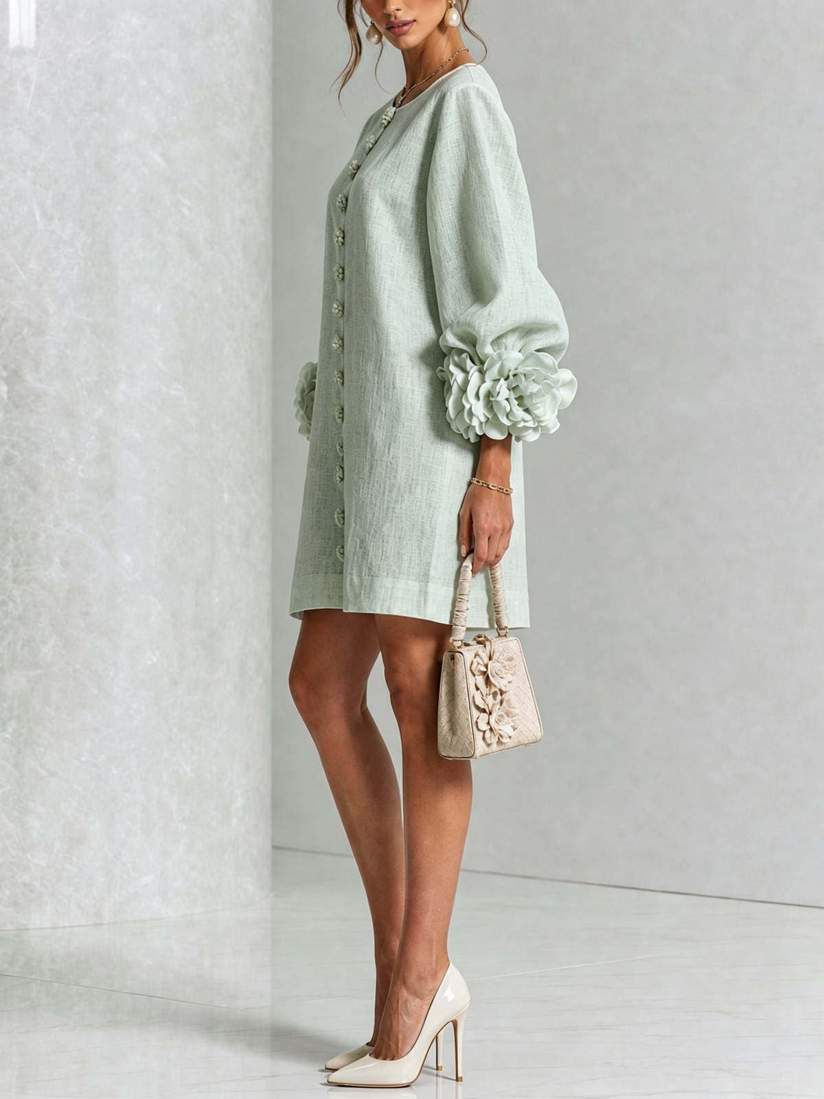 Esmirelle | Botanical Cuff Shift Dress