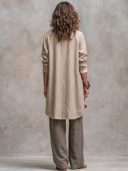 Mirabel | Draped Blazer Three Piece Set