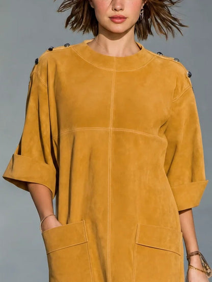Evadelle | Pocket Detail Casual Mini Dress