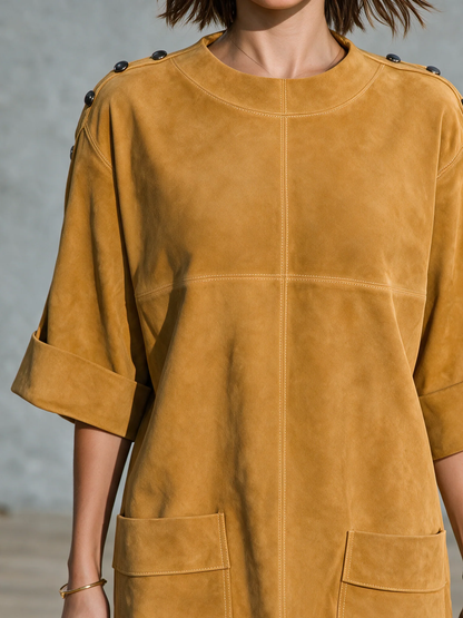 Evadelle | Pocket Detail Casual Mini Dress