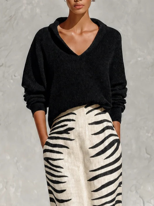Xavelle | Knit Top Midi Skirt Two Piece Set