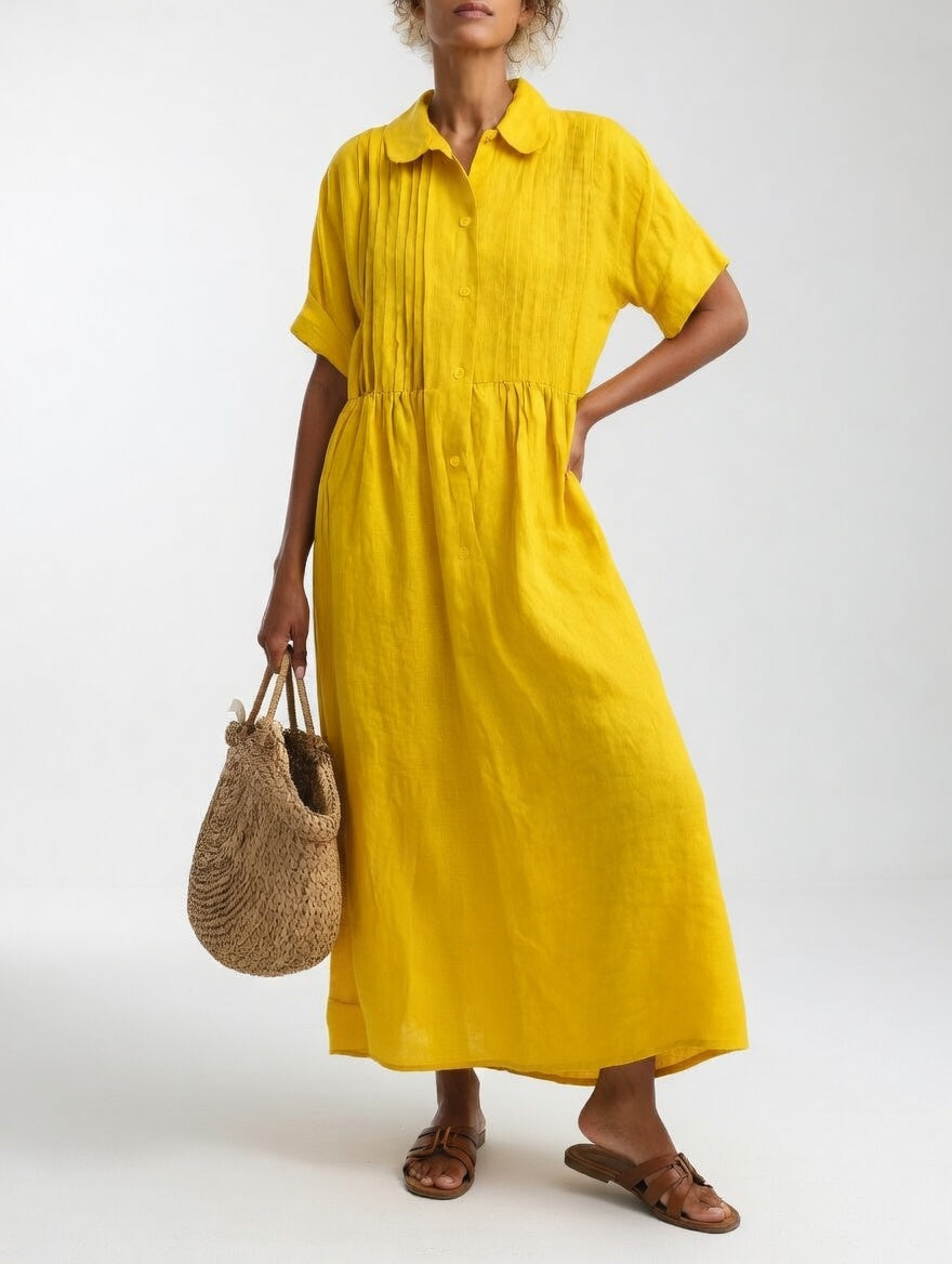 Elyvara | Button Front Maxi Shirt Dress