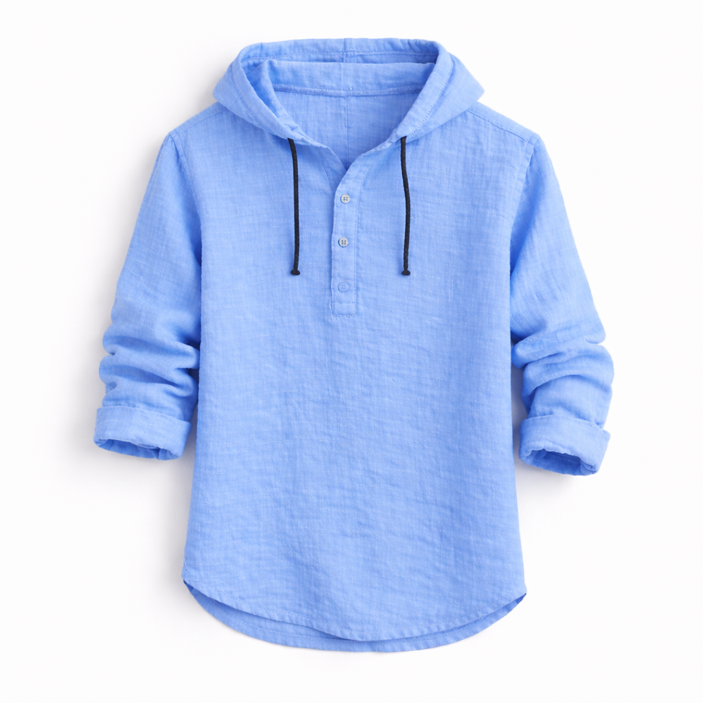 Corven | Hooded Button Casual Shirt