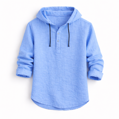 Corven | Hooded Button Casual Shirt